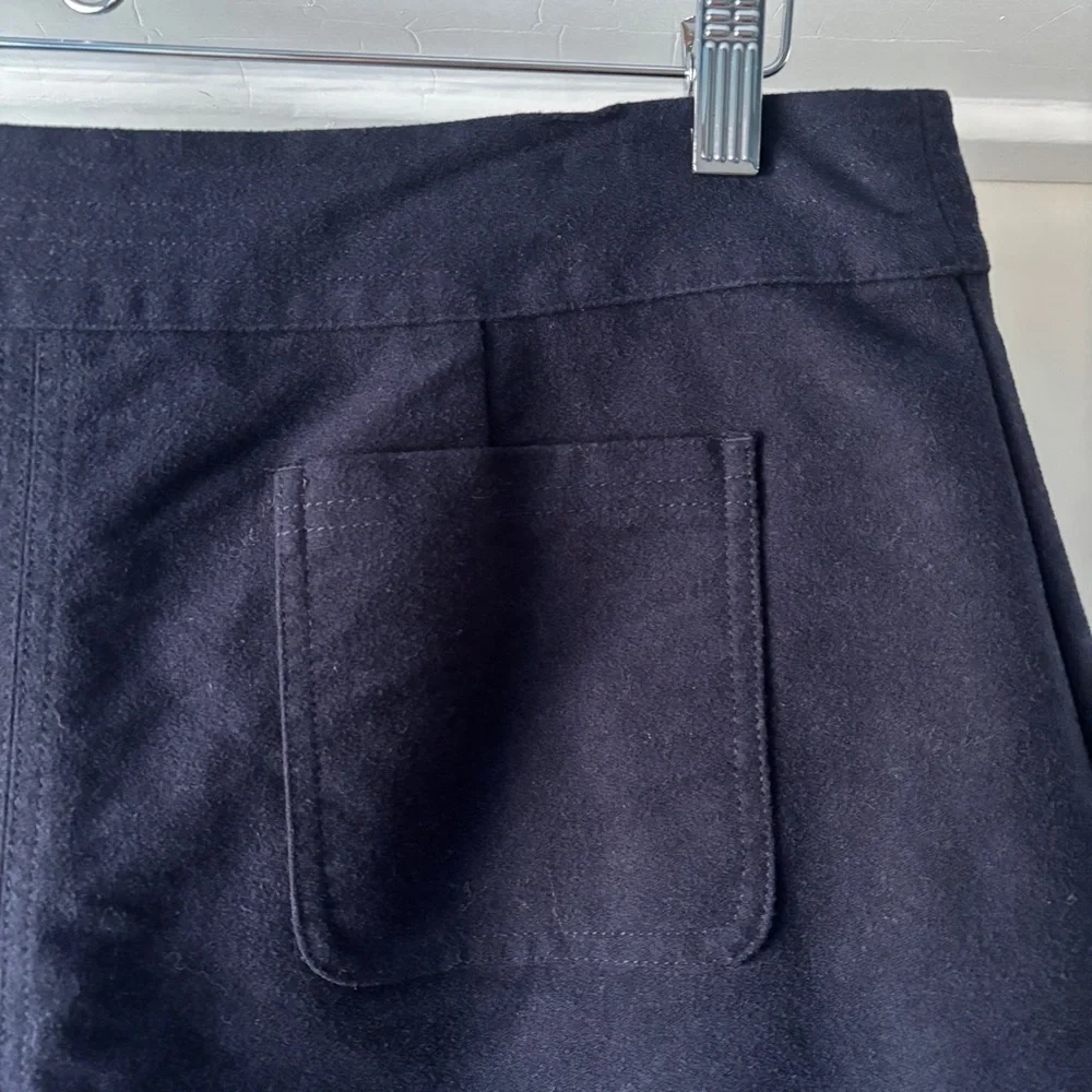 Boden Dorchester Patch Pocket Stretch Cotton Mini Skirt Navy Size 10P